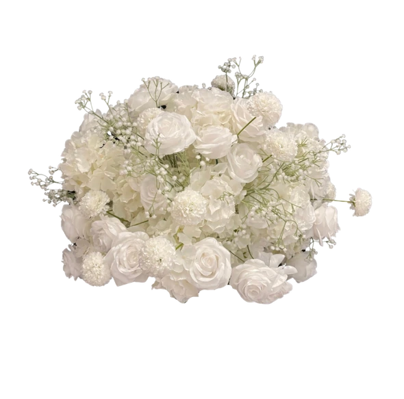 Boule de fleurs blanches 60 cm