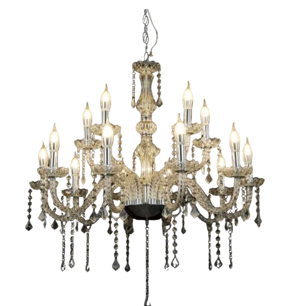 Lustre argenté avec structure 15 branches